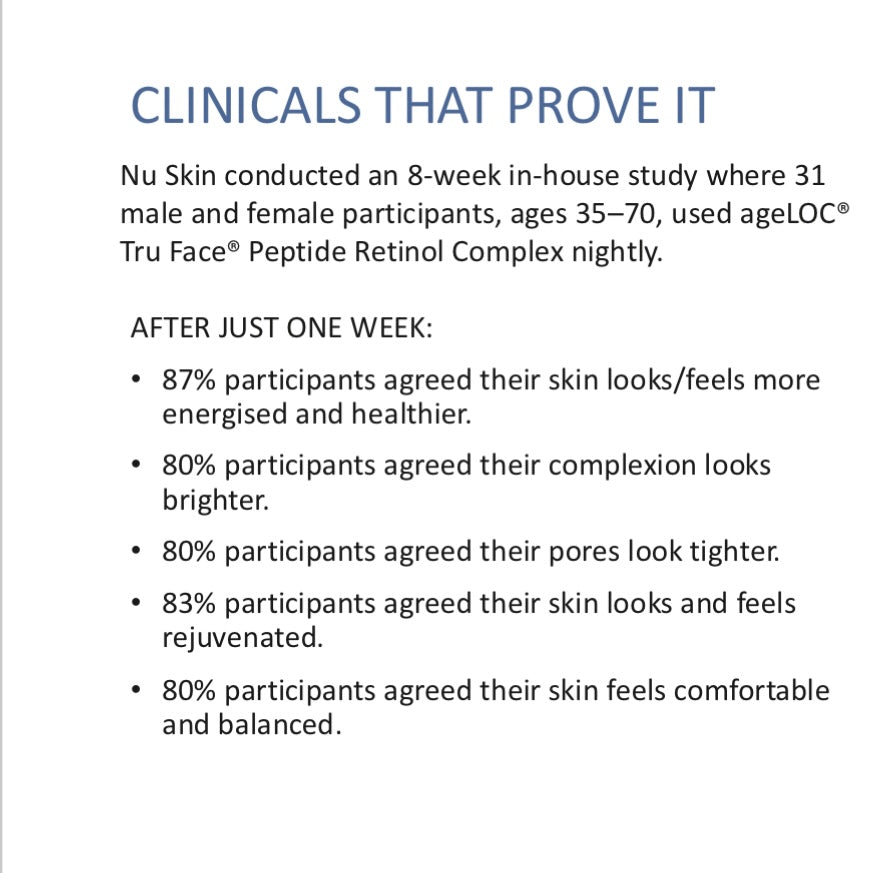REFILL AgeLoc Tru Face Peptide Retinol Complex | NuSkin | Nu Skin
