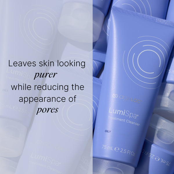 Cleanser texture and packaging for LumiSpa oily skin variant