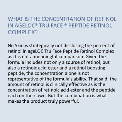 NEW NEW! AgeLoc Tru Face Peptide Retinol Complex | NuSkin | Nu Skin