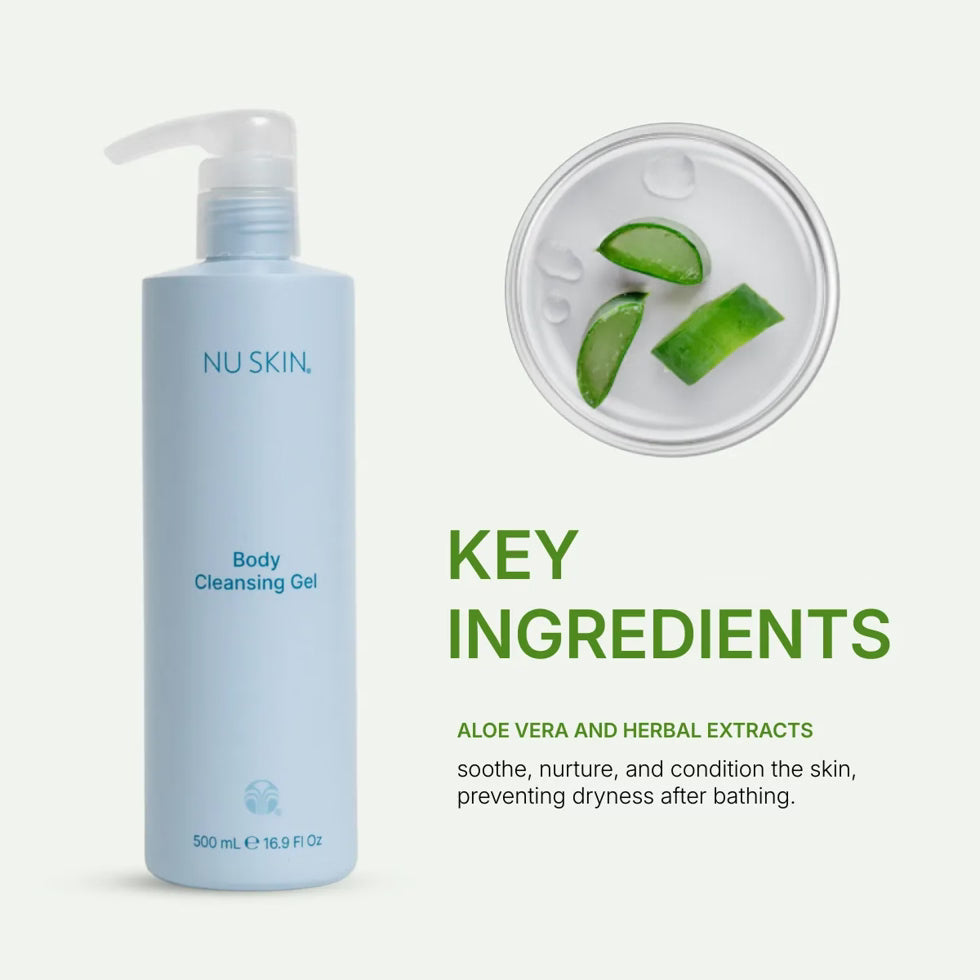 Nu Skin Nuskin Liquid Body Bar Moisturizing Cleanser Shower Gel  aloe vera and herbal extracts
