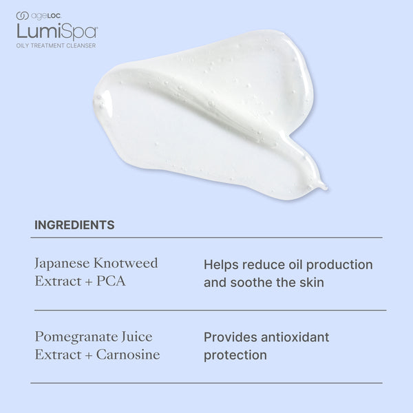 Deep-cleansing LumiSpa gel for oily skin with ageLOC technology