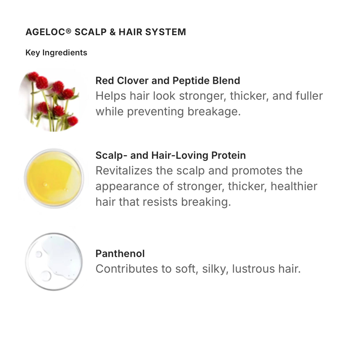 Nu Skin NuSkin ageLOC Scalp & Hair System, Set of 3 (Shampoo/Conditioner/Serum) ingredients
