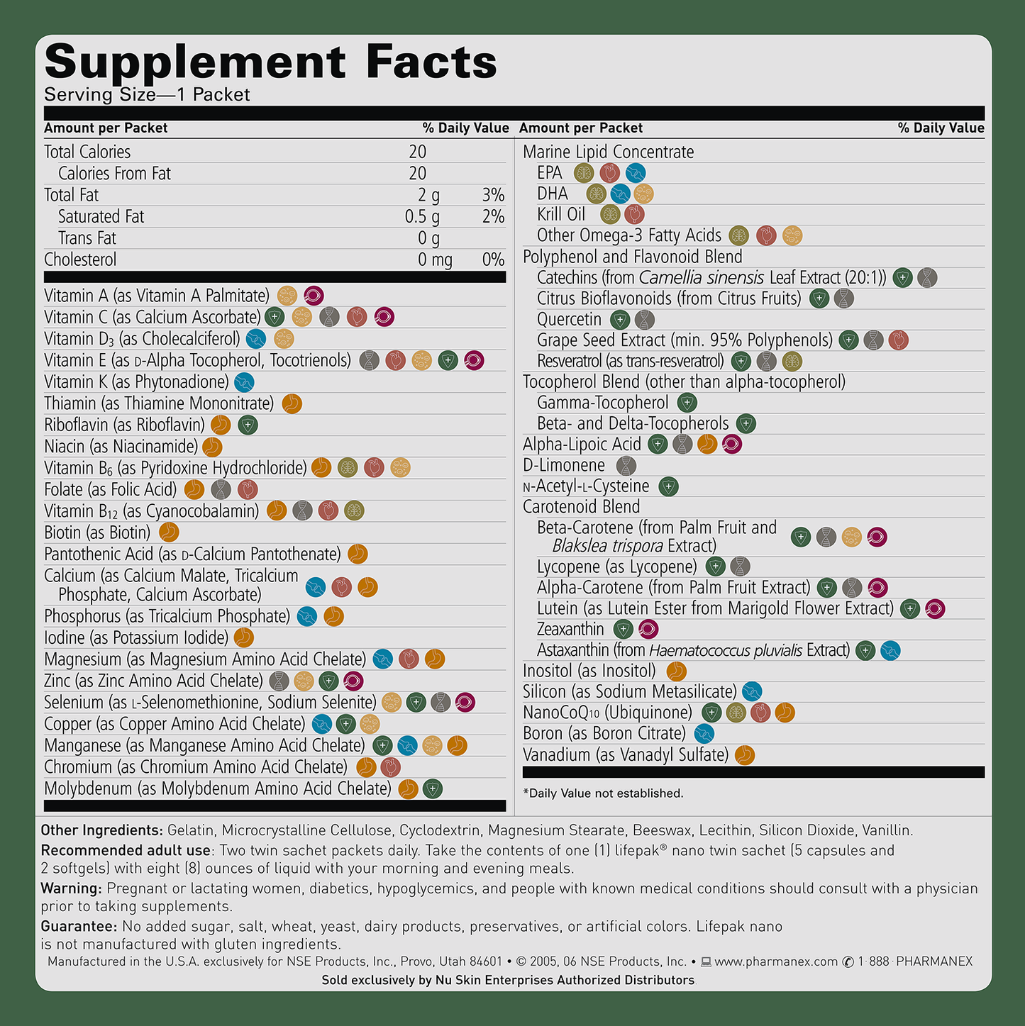Lifepak Nano Anti-aging Multivitamin Supplements