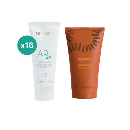 NU Skin Ap24 Whitening Fluoride-FREE Toothpaste Full Size 16pk | Nuskin Ap 24 gift: Epoch Sole Solution